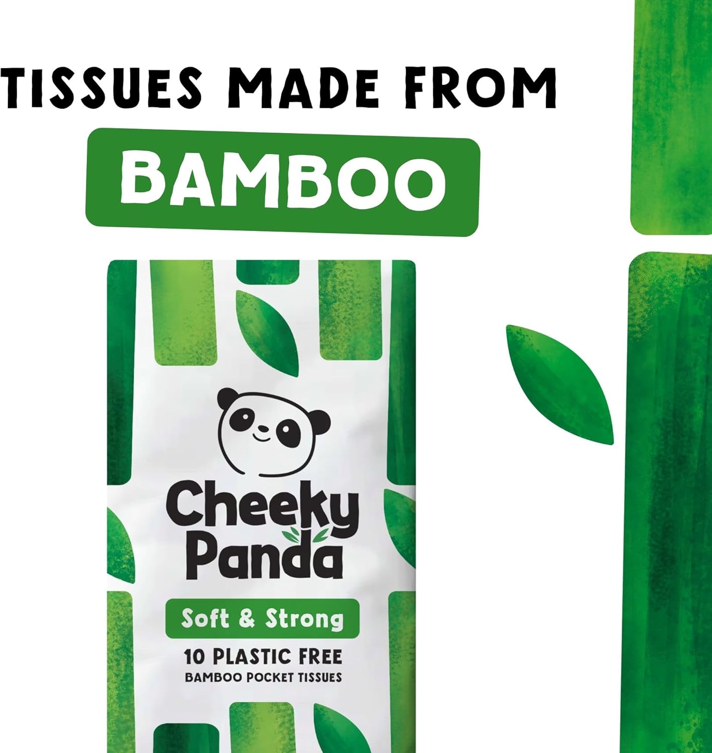 The Cheeky Panda Bamboo Travel Tissues Bulk | 56 x Plastic Free Travel Tissue Packs | 560 Super Soft Pocket Tissues