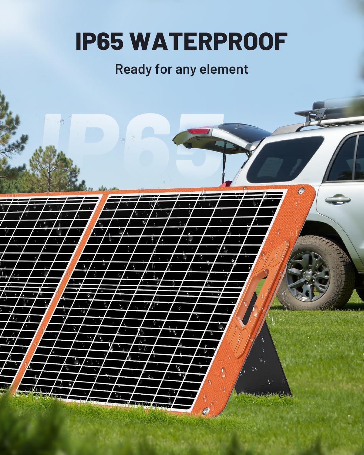 SOLUPUP 60W Portable Solar Panel Charger, 23.5% High Efficiency Foldable Solar Panels for Power Station, IP65 Waterproof Solar Charger with QC3.0 USB-A & USB-C Outputs for Outdoor Camping RV Trip