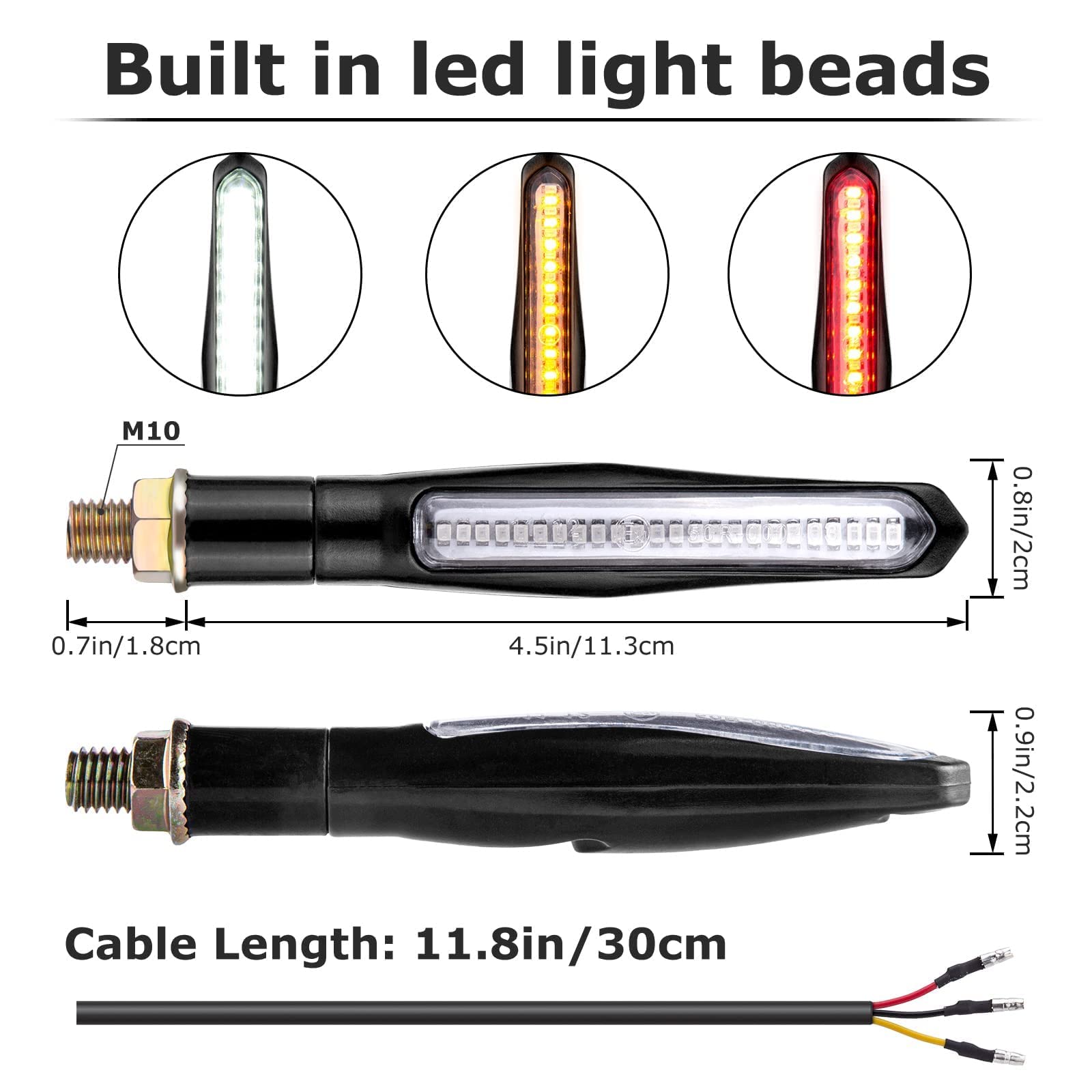 Indicatori Di Direzione Moto LED 4 Pezzi - 12V, Omologati E-Mark, Universali Per Scooter E Quad - Foto 10