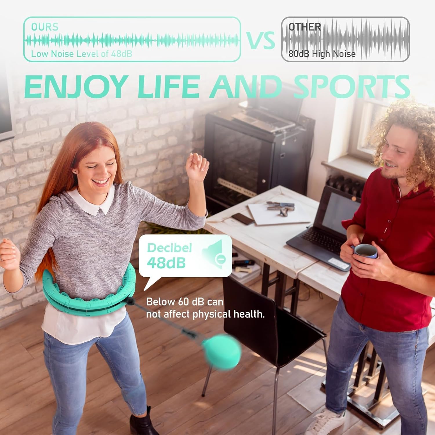 Weighted Hula Circle With 26 Links(56 Inch) For Adults Weigh...