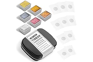 Mini Handmade Metallic Watercolor Paint Kit with Sparkle Professional Watercolors