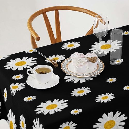 Miniatura 765 de Mantel floral hippie, diseño retro de los años 70, naranja, rosa, azul, floral, bohemio, estampado estético de margaritas, para fiesta, picnic