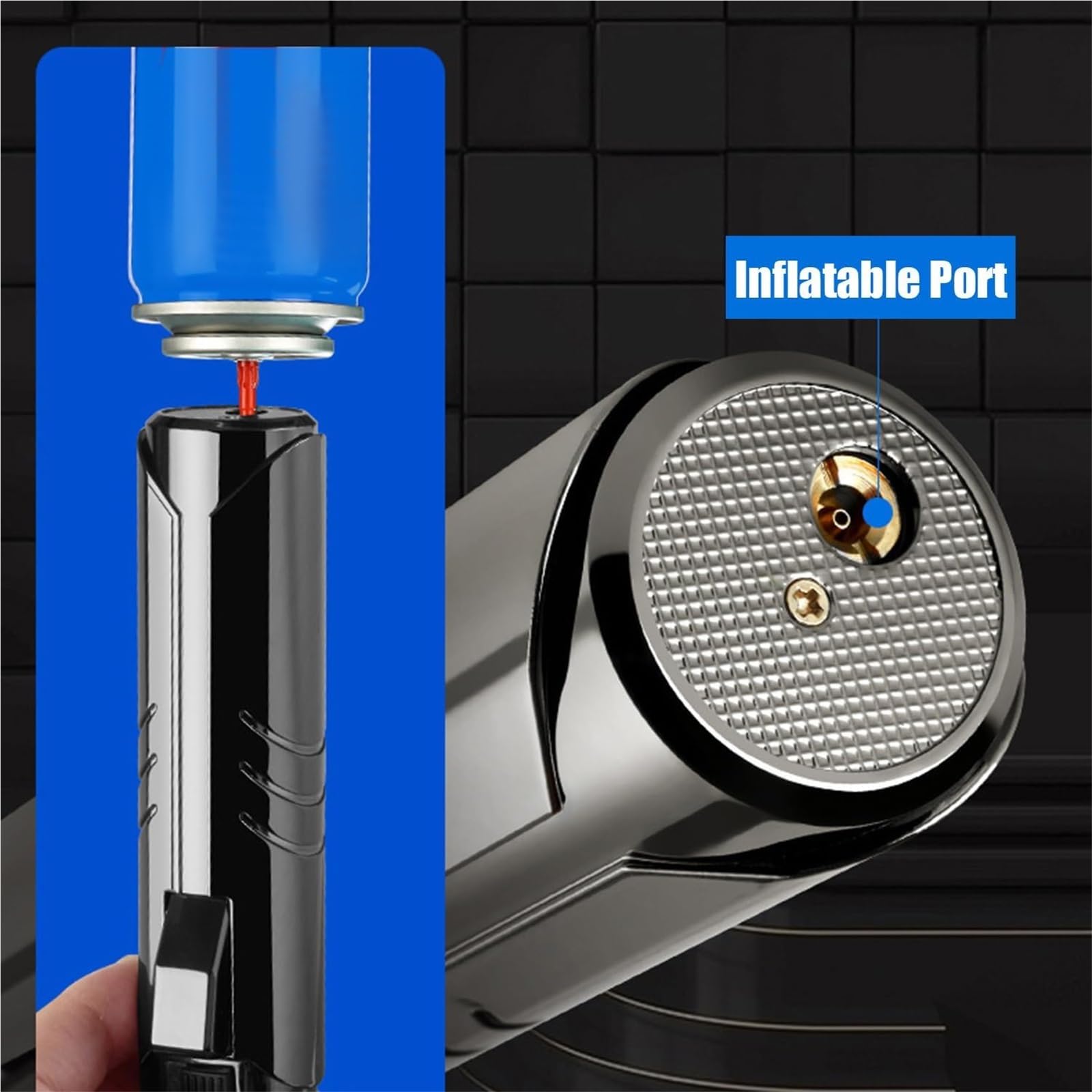 Briquet Torche Butane Rechargeable 1800℃ Jet Flamme Coupe-Vent Réglable Cuisine Extérieur Idéal pour Camping Barbecue