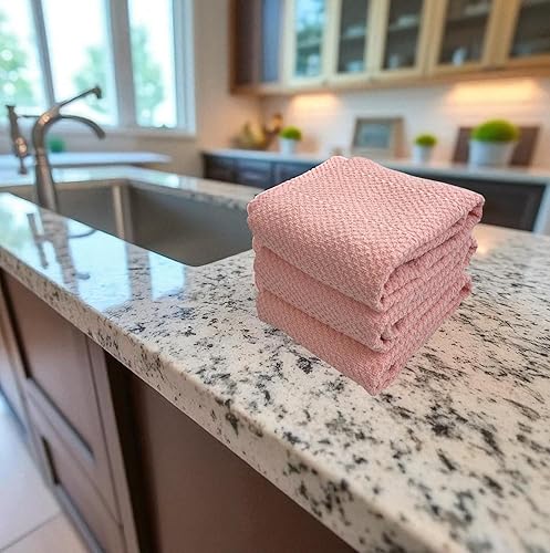 Miniatura 42 de Toallas de cocina verde salvia: 100% algodón paño de limpieza suave secado absorbente textura Terry Loop, juego de 3 multiusos para uso diario Negro