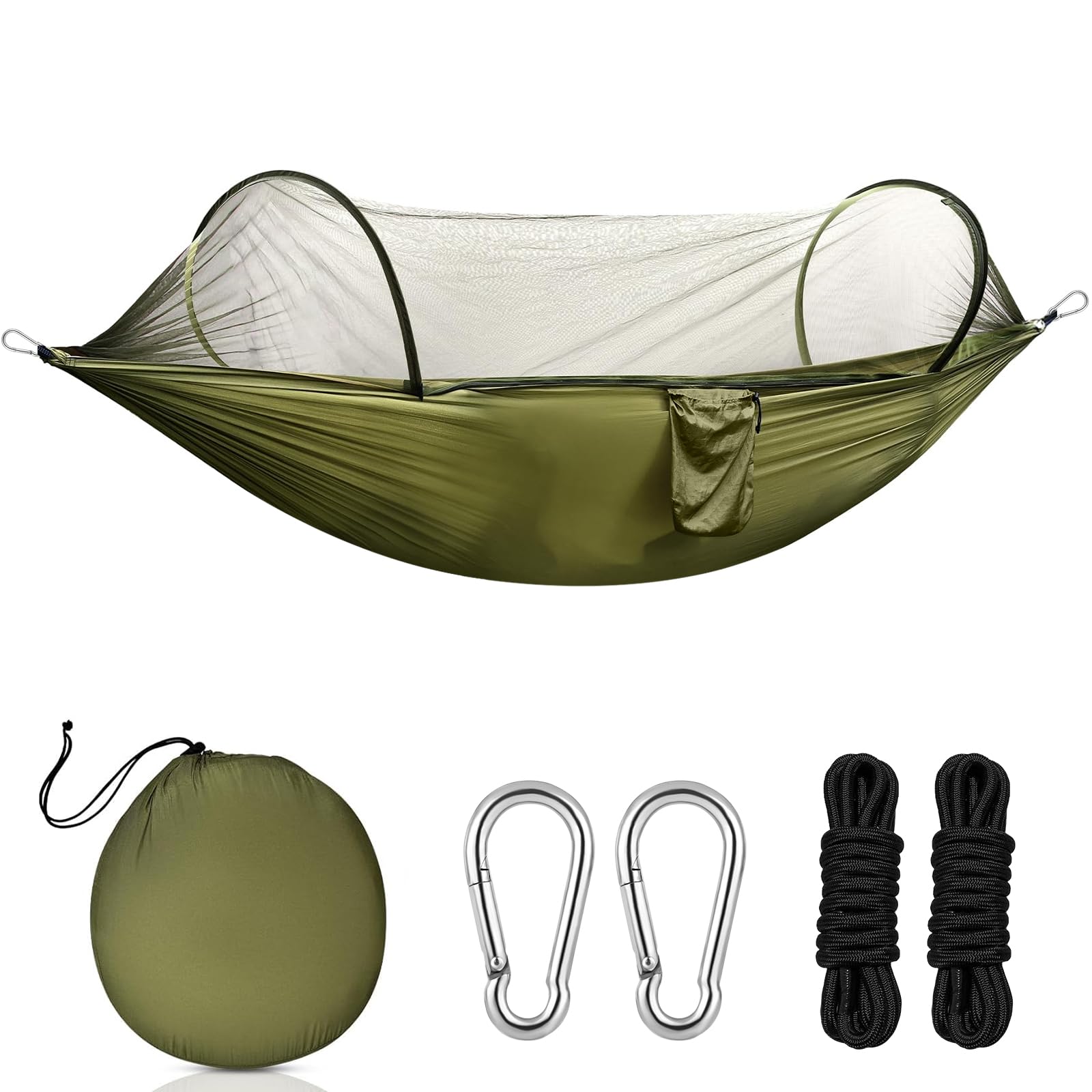 Amaca da Campeggio con Zanzariera 270x140cm Ultraleggera Nylon Capacità 300kg Portatile con Borsa