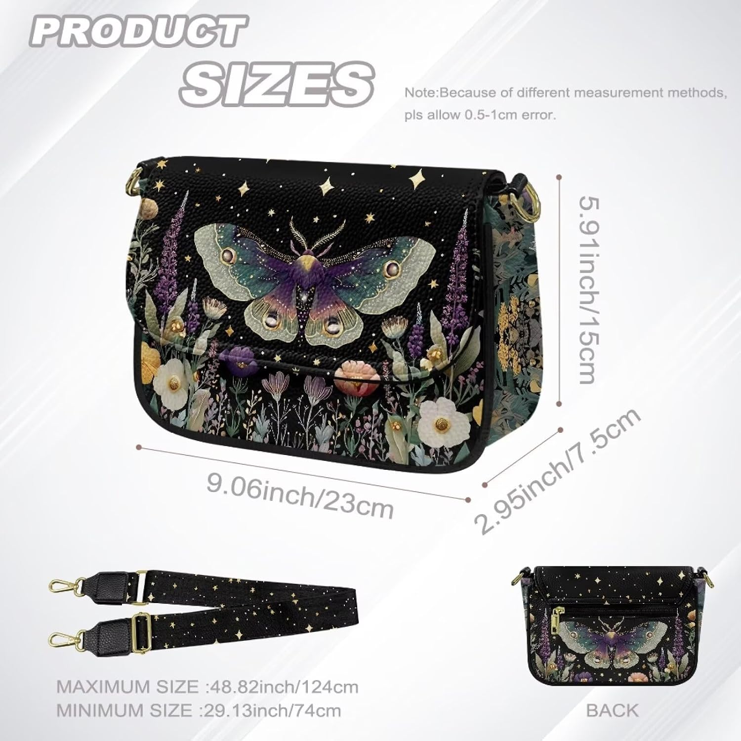 Satchel Purses for Women Flap Over Magnetic Buckle Leather Tote Messenger Bags with Adjustable Strap Portable Inside Zipper