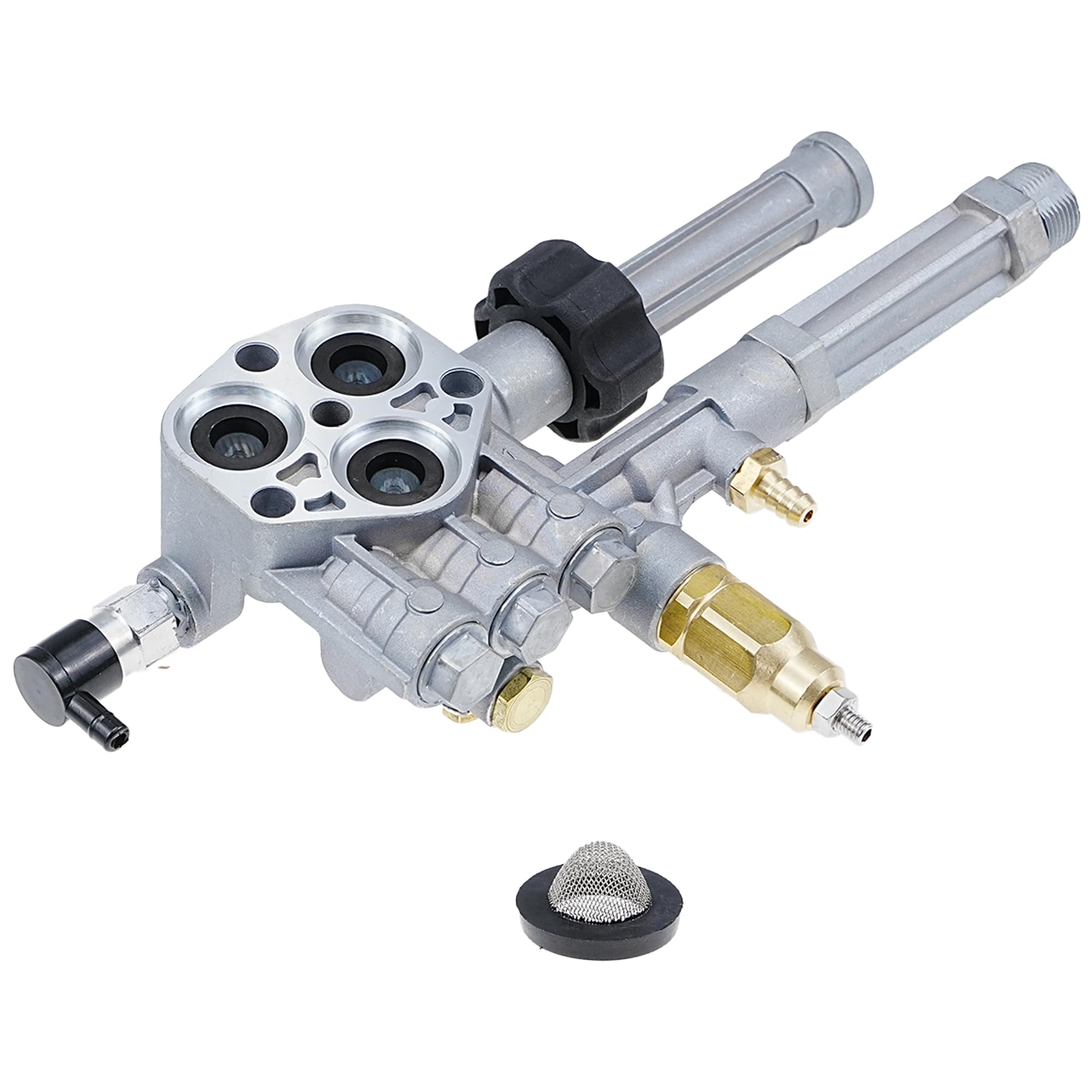 Tête de pompe de nettoyeur haute pression avec déchargeur et soupape de décharge thermique de rechange pour Troy Bilt RMW/SRMW Series (convient aux RMW2.2G24, SRMW2.2G26) Remplace #AR42940