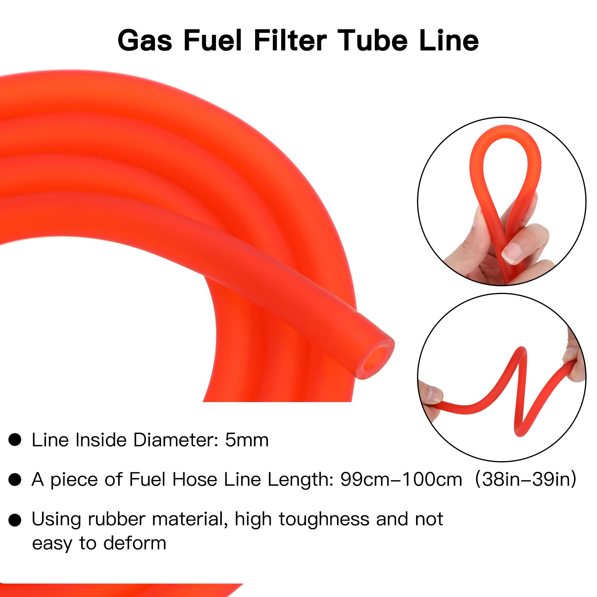 AloneGoer 5.5mm Fuel Line 1/5 Inch Gas Tube Fuel Hose 5 Feet For ATV Quad Pit Dirt Bike Go Kart Moped Pocket Bike Motorcycle Parts