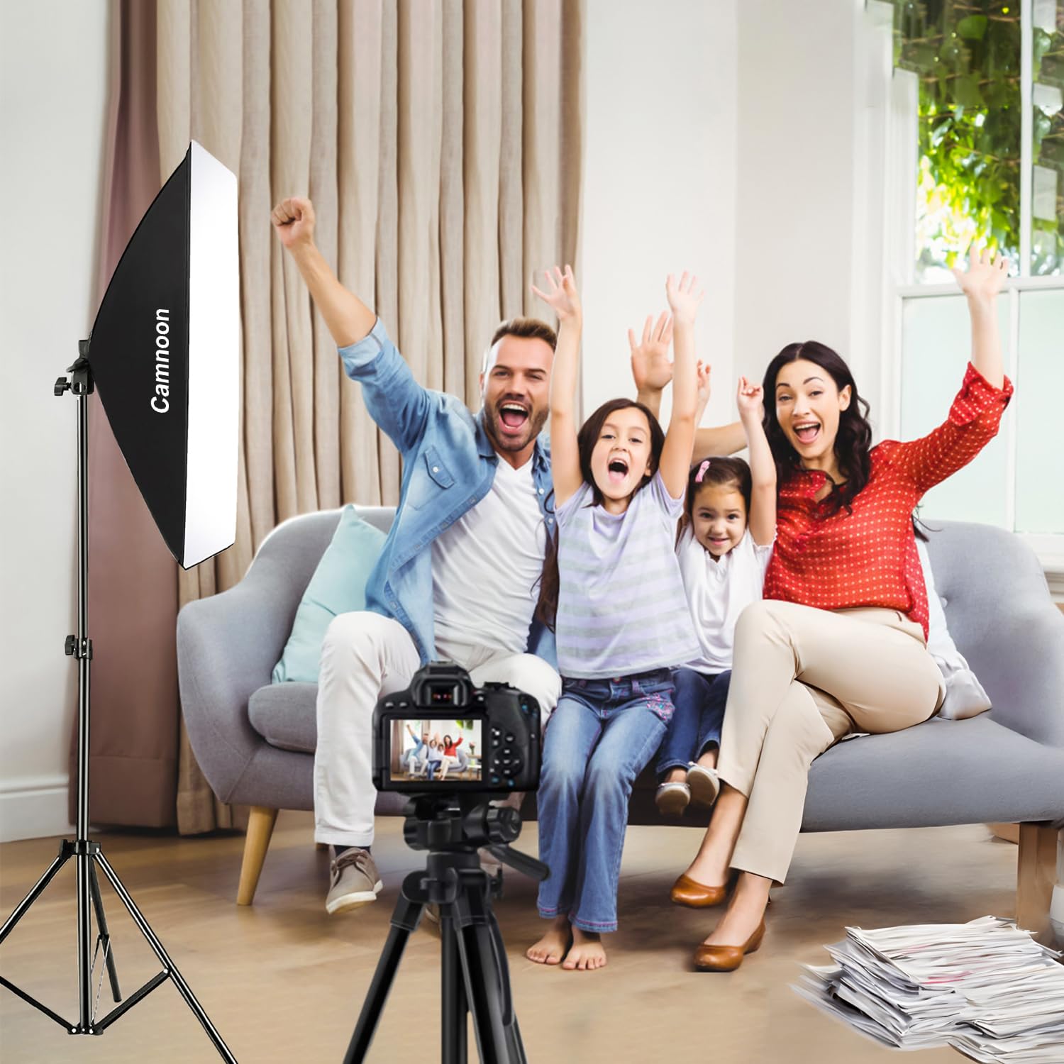 Softbox Kit Éclairage avec Lumière LED 105 W * 2 + Softbox 50 x 70 cm * 2 + Support d'éclairage 2 M * 2 + Sac de Transport * 1 pour Photo de Mode et à l’Enregistrement Vidéo