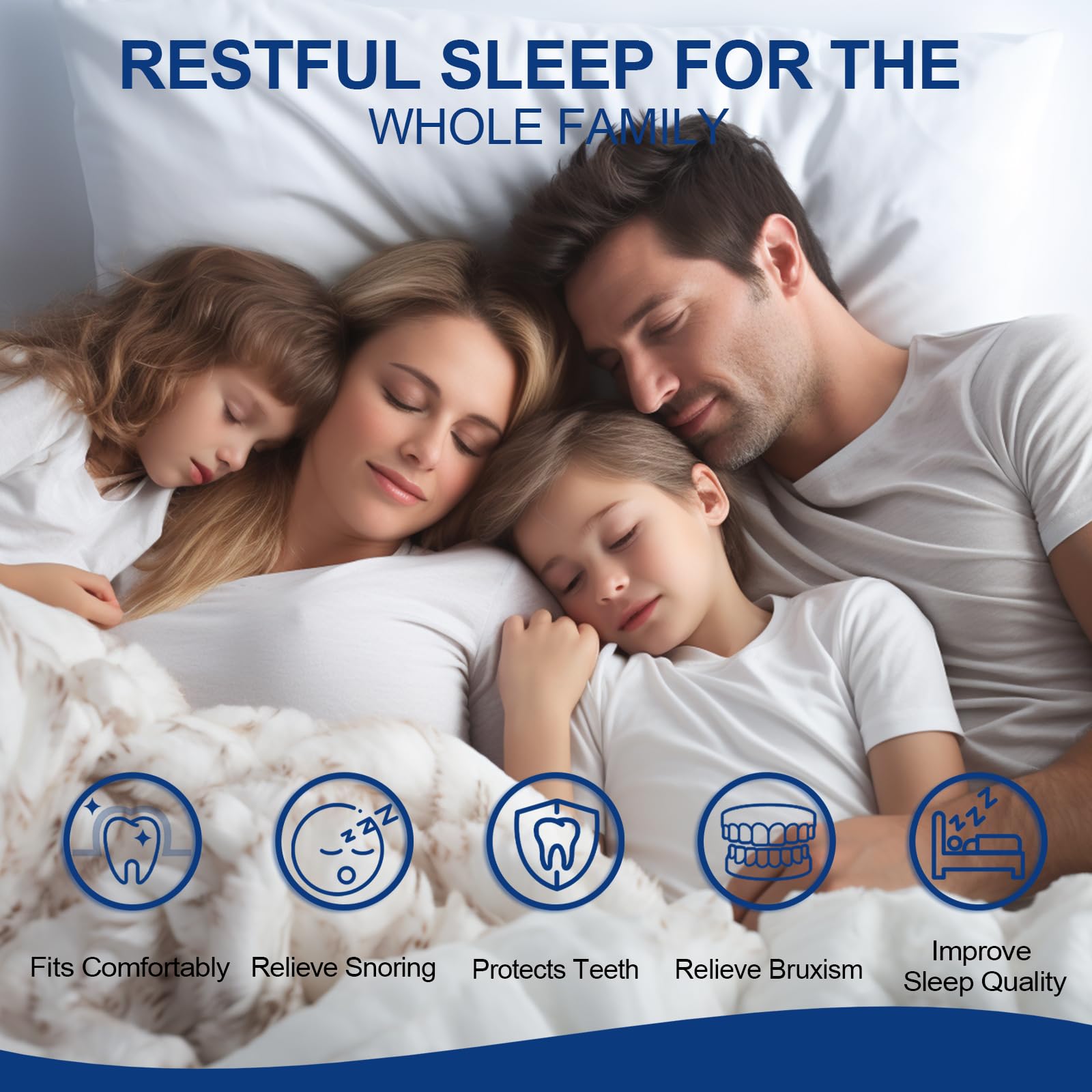 Set de 4 Férulas Anti-Ronquidos, Protector Bucal Anti-Bruxismo, Mejora La Férula para Reduce Ronquidos, Mejora la Del Sueño, 2 Tamaños Protector Bucal Para Dormir, Mejora la Del Sueño y Reutilizable — view 7