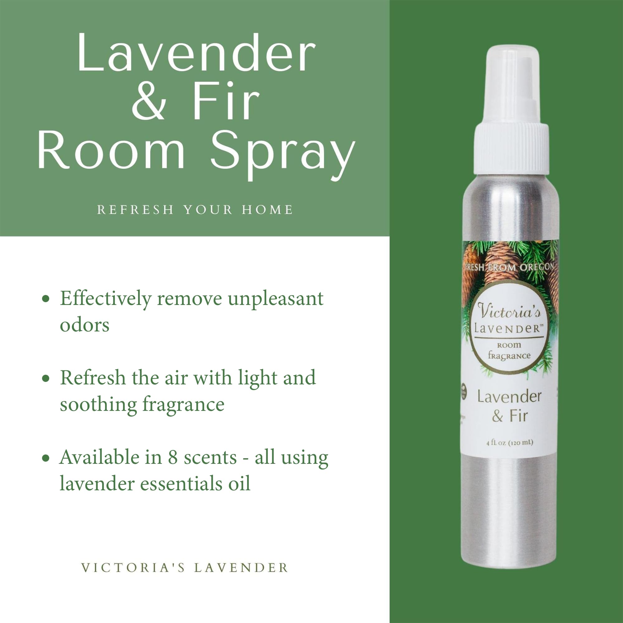 Victoria's Lavender Room Fragrance Spray - Lavender & Fir 1 Pack, 4 oz view 2