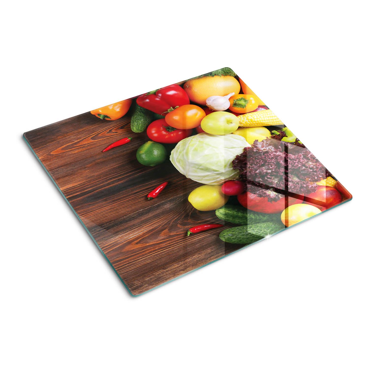 Planche de cuisine en verre moderne 60x52 cm avec pieds antidérapants imperméable