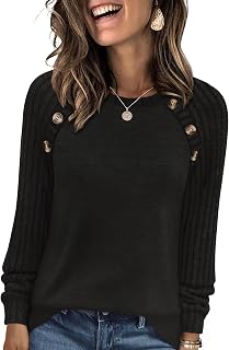 Sampeel Womens Sweaters Long Sleeve Shirts Fall Tops Outfits 2026 Fashion | Early Fall Fashion Must Haves, Business Casual Outfits, Lightweight Sweatshirts, Fashion Clothing, Tunic Tops Loose Fit, Work