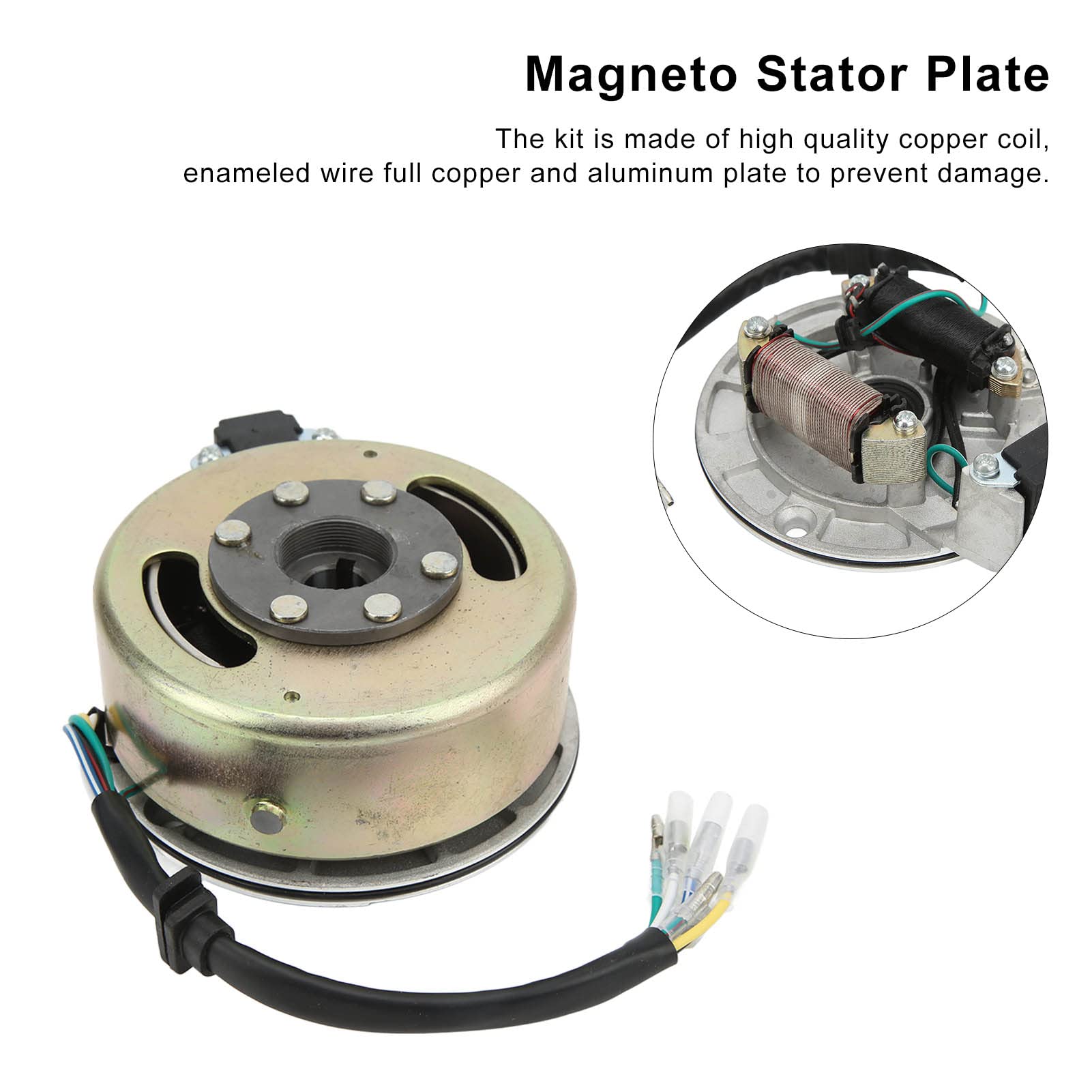 VGEBY Kit Rotore Volano Magneto Statore, Componenti in Alluminio Ramato, Parti di Ricambio per Motore PIT Bike da 90 110 125 140
