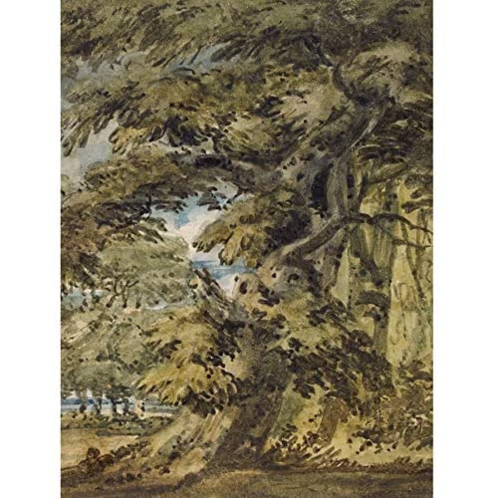 Artery8 Girtin Wooded Landscape Painting Art Print Canvas Premium Wall Decor Poster Mural