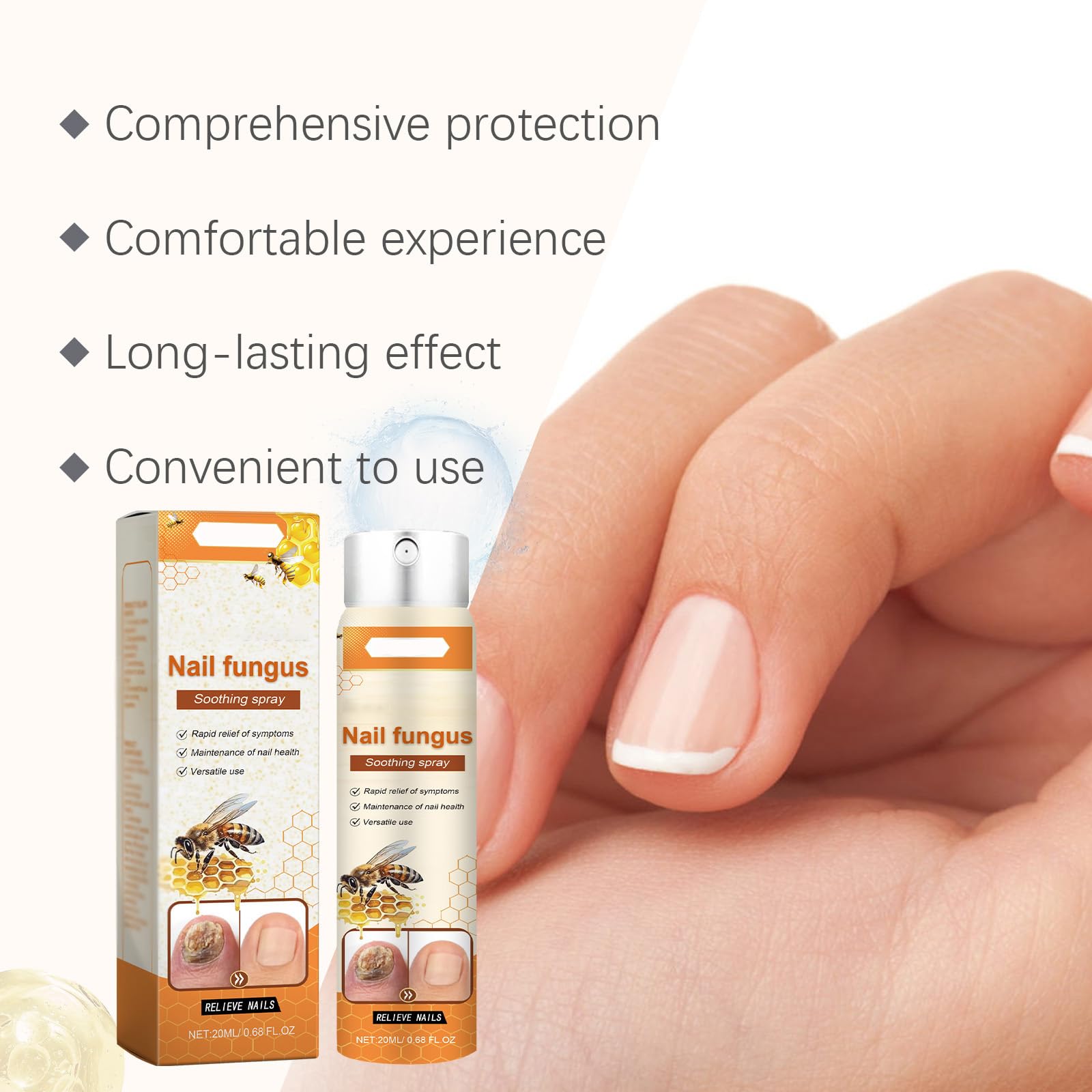 Timilk Advanced Nail Repair Spray, siero e rinforzante per unghie, idratante per unghie visibilmente più sane, nuovo trattamento lenitivo 2025, crescita sana con cura del piede e delle unghie (3 pezzi