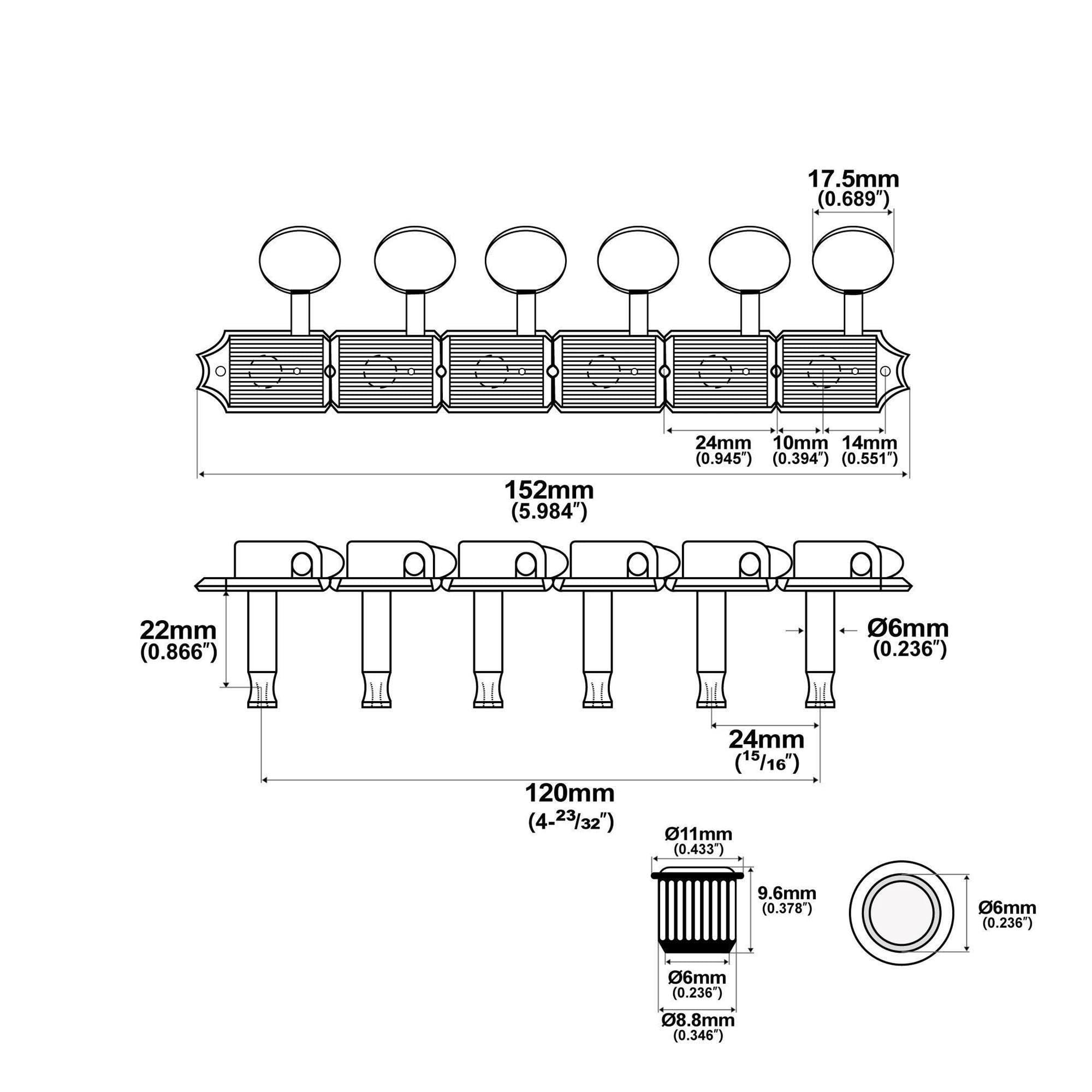Professioneller Gitarrenstimmknopf Gitarrenmechaniken