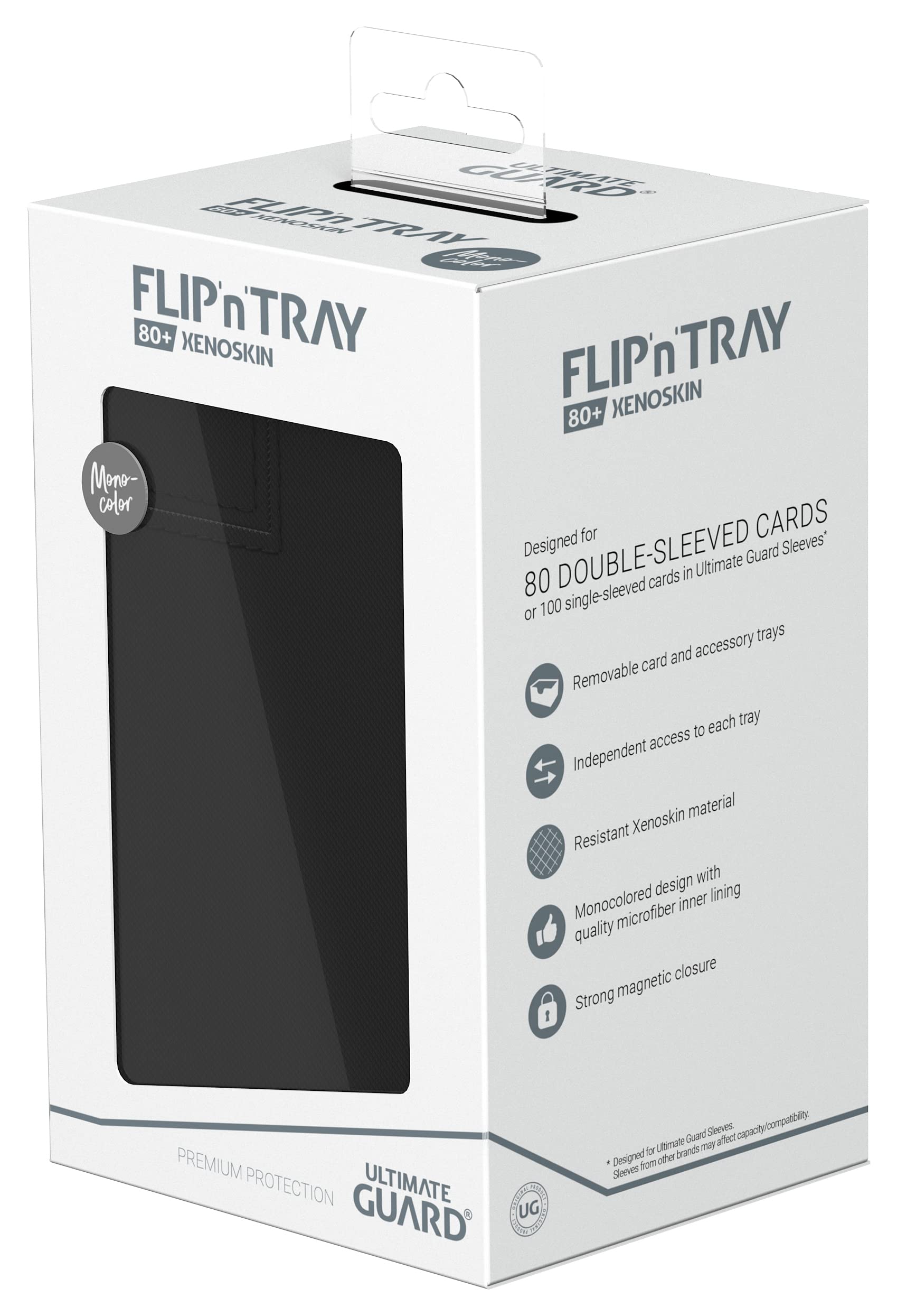Ultimate Guard Flip`n`Tray 80+ XenoSkin Monocolor Negro