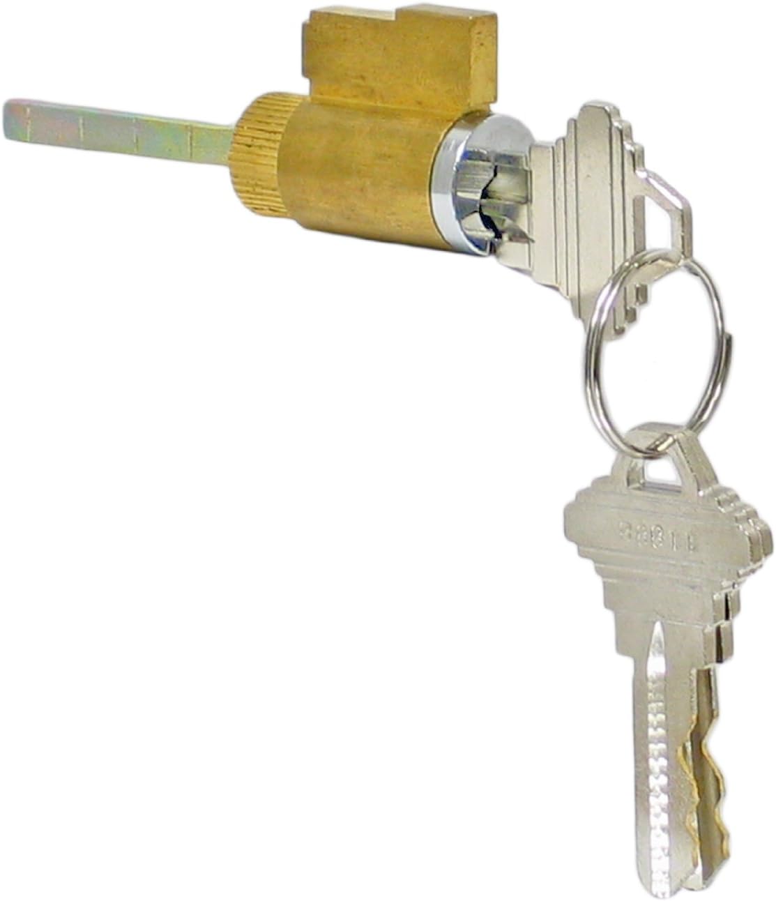 Bali NAI Sliding Glass Door Handle Set with Oak Wood Pull in Black Finish, Includes Key Cylinder, Standard 3-15/16” CTC Screw Holes, 1-3/4" Door Thickness- for Right Hand Doors