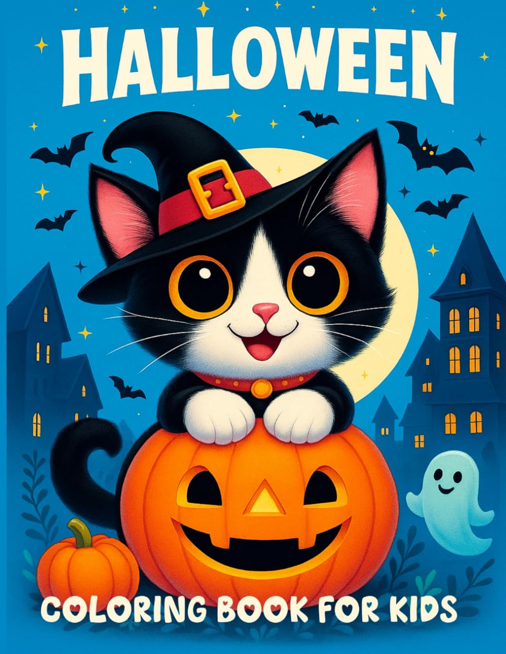 Halloween Coloring Book For Kids: Cute and Fun Halloween-themed designs For Kids