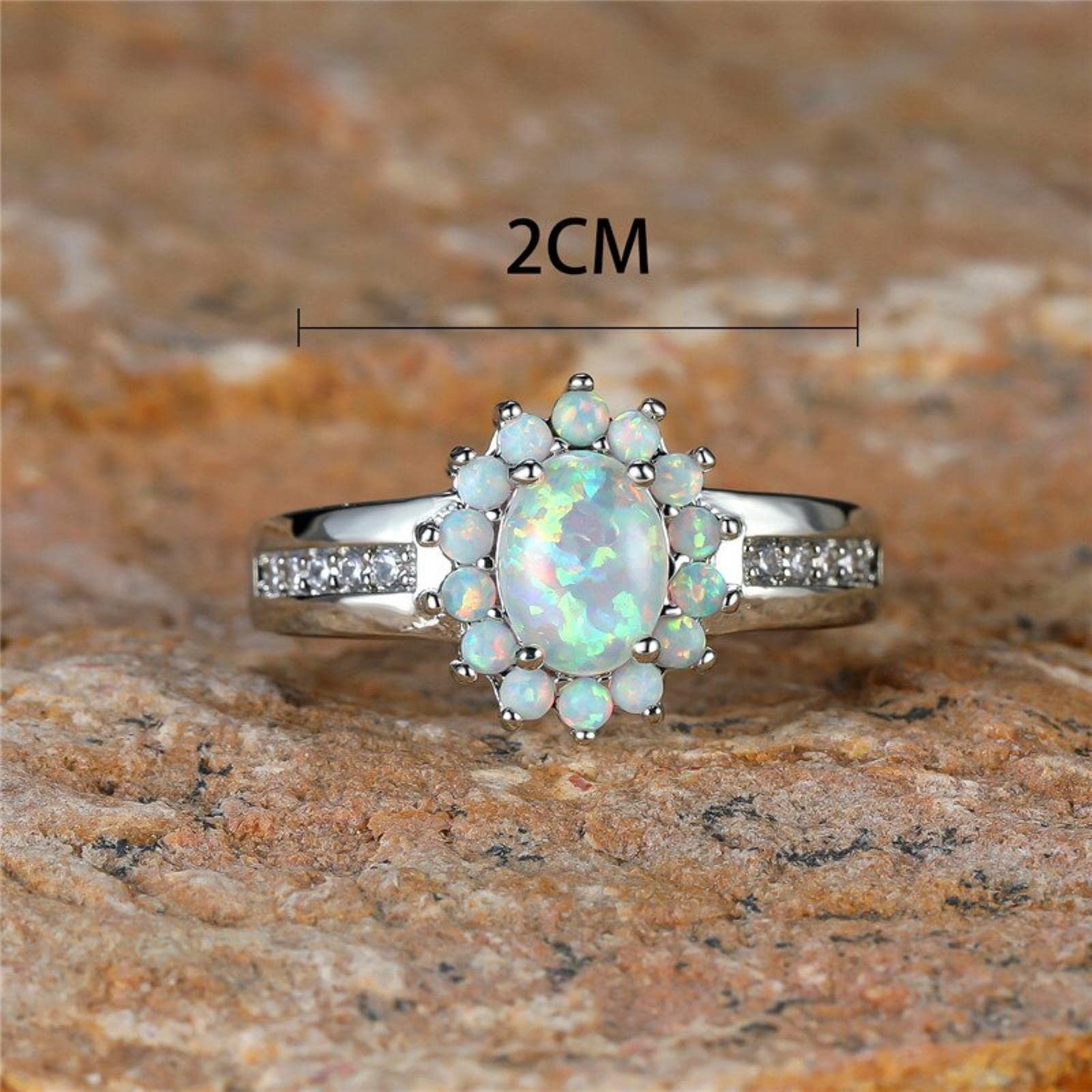 Anello Con Sigillo In Argento Sterling Ossidato Con Opale Di Fuoco - Foto 9