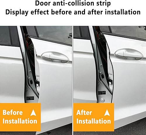 Miniatura 4 de Borde de goma de canal en U de 16.4 pies, protección contra la intemperie y los golpes, protectores de borde de la puerta del automóvil esenciales