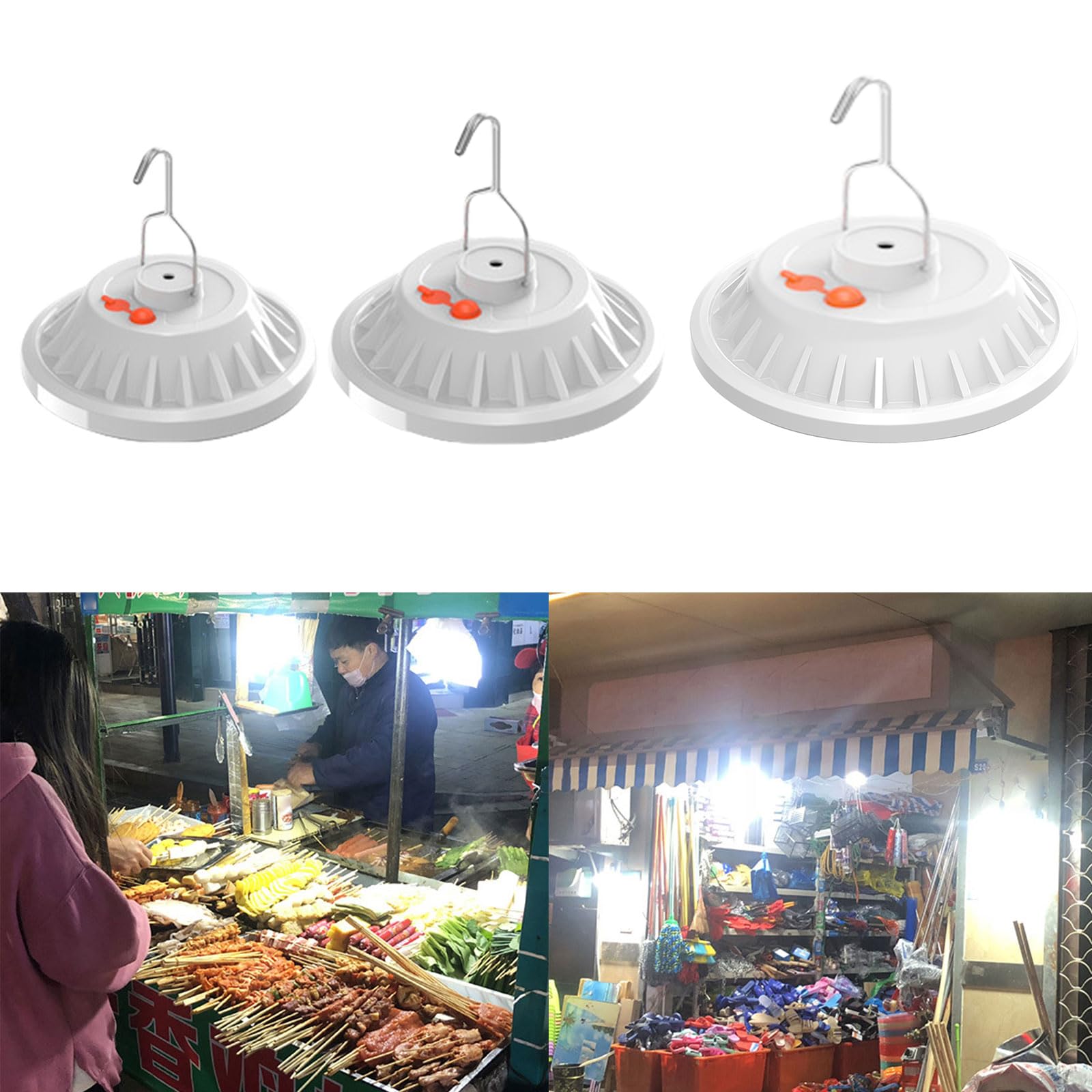 Outdoor Solar LED Camping Light USB Rechargeable Lamp Waterproofs Tent Lamp for Fishing Barbecue Camping Lighting