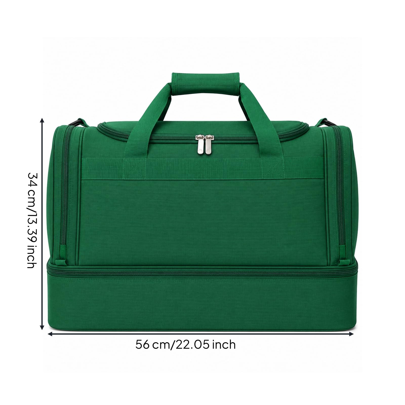 Borsone con Scomparto per Scarpe Pratica , size to 1 , Verde , color to 1