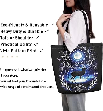 Leopard Print Canvas Tote Bag
