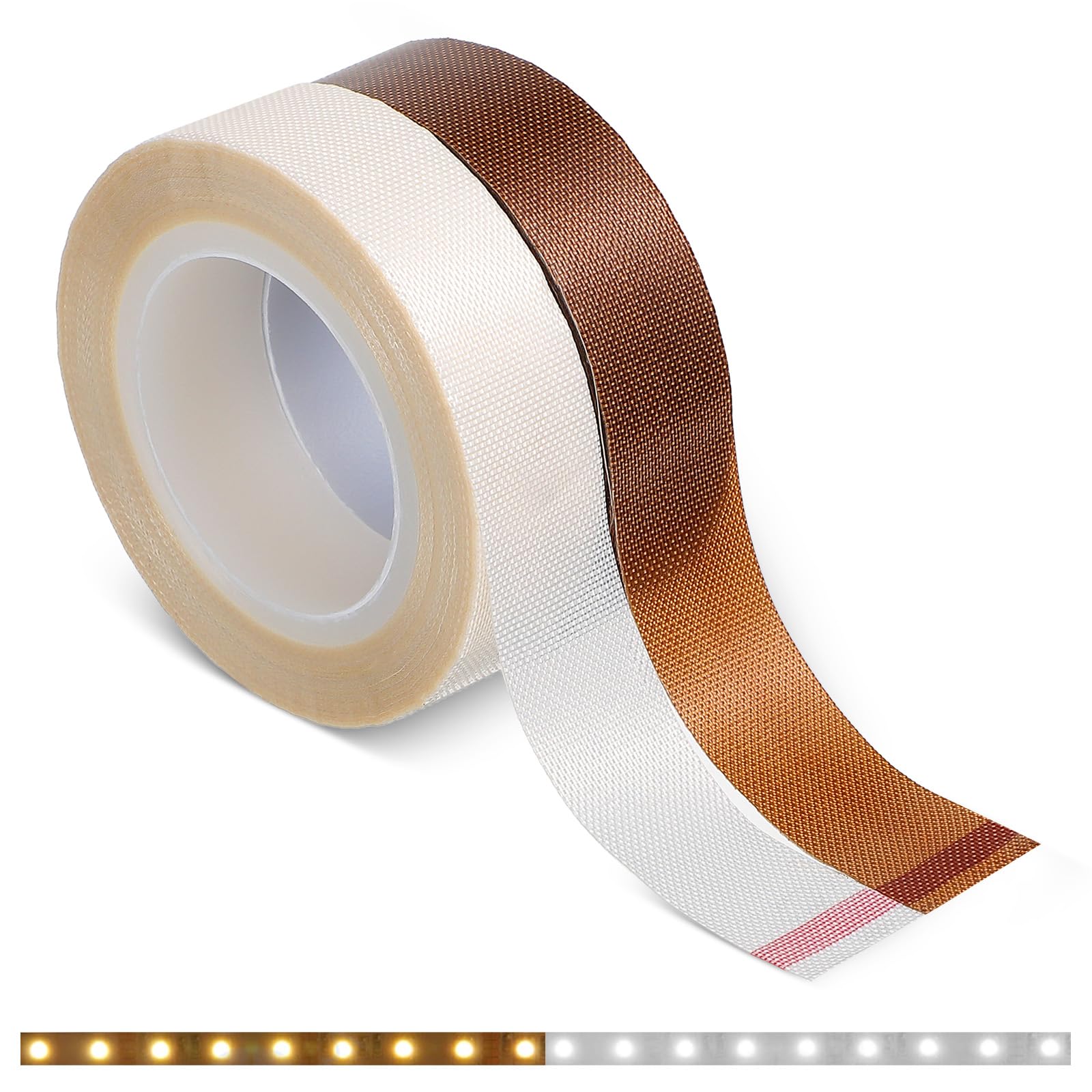 Aysatogc 2 Rollen Verdunkelungsband LED Streifen Abdeckung Dimmen Light Dimming Tape Aufkleber für LED Strip TV Hintergrundbeleuchtung Küche Schlafzimmer Deko