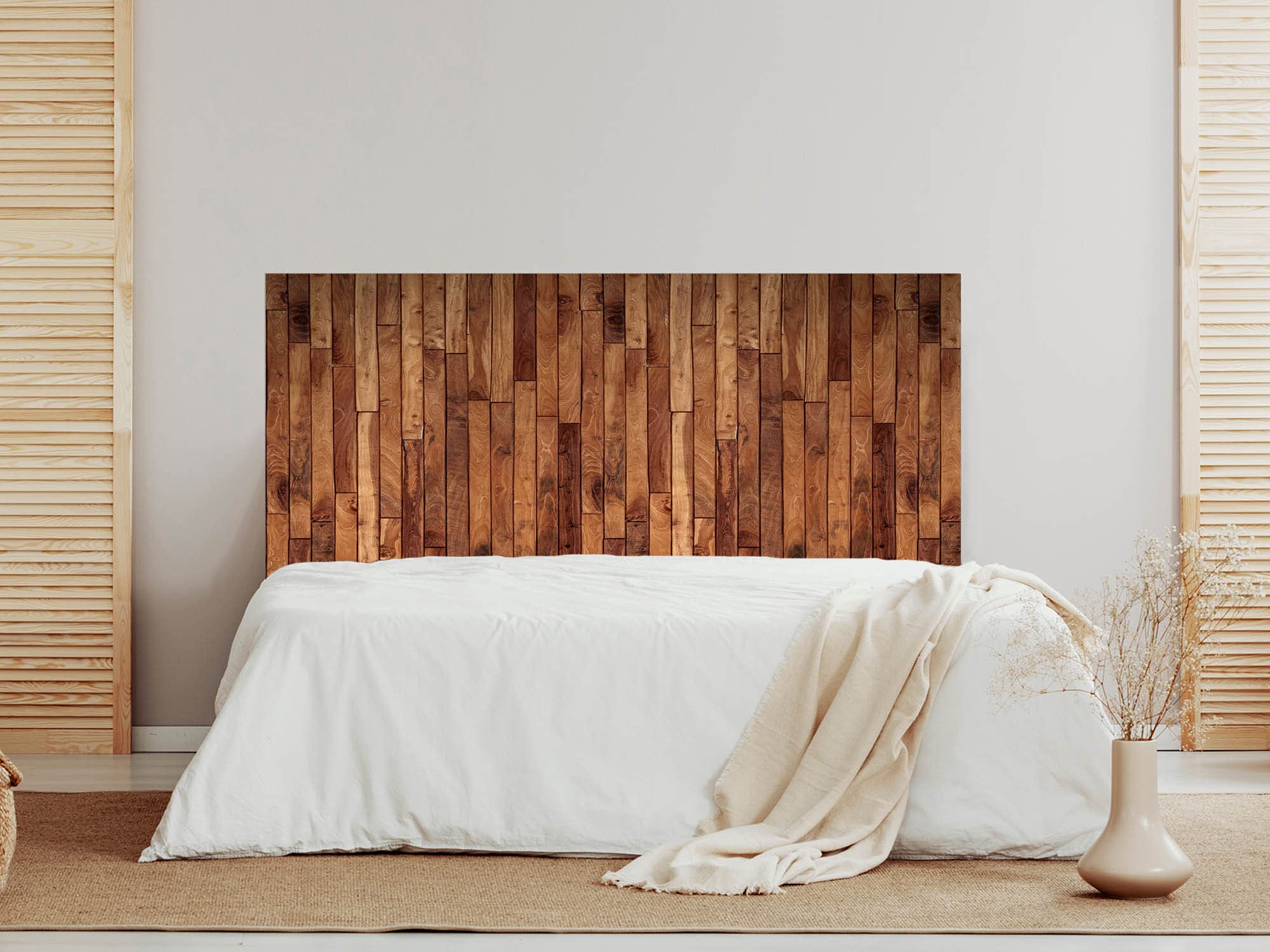 Oedim Cabecero Madera Marron Oscura, cabecero Decorativo para Camas, decoración para Habitaciones