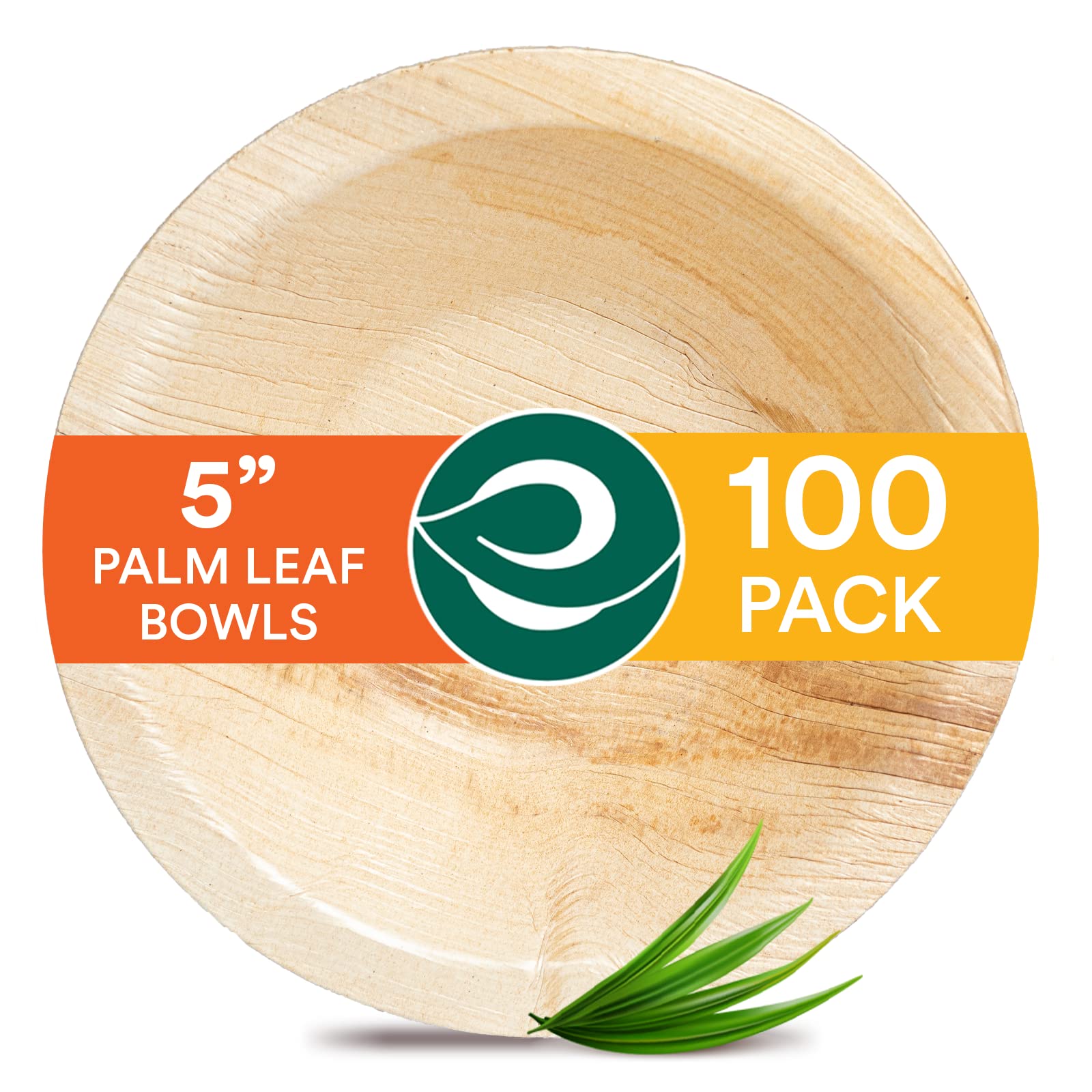 ECO SOUL Palm Leaf Bowl 100 pc, Small 5