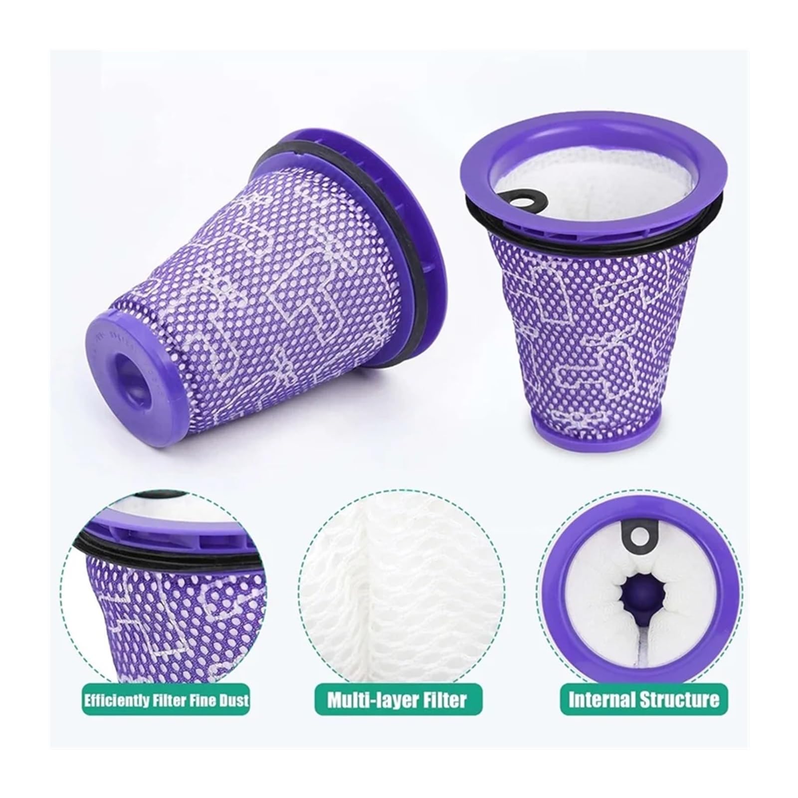 Replacement Wand Handle ， Compatibile con Dyson CY18 CY22 CY23 CY24 CY25 CY26 CY27 CY28 DY75 DY77 DY78 Accessorio for aspirapolvere con set di filtri e impugnatura flessibile,Sweeping Parts