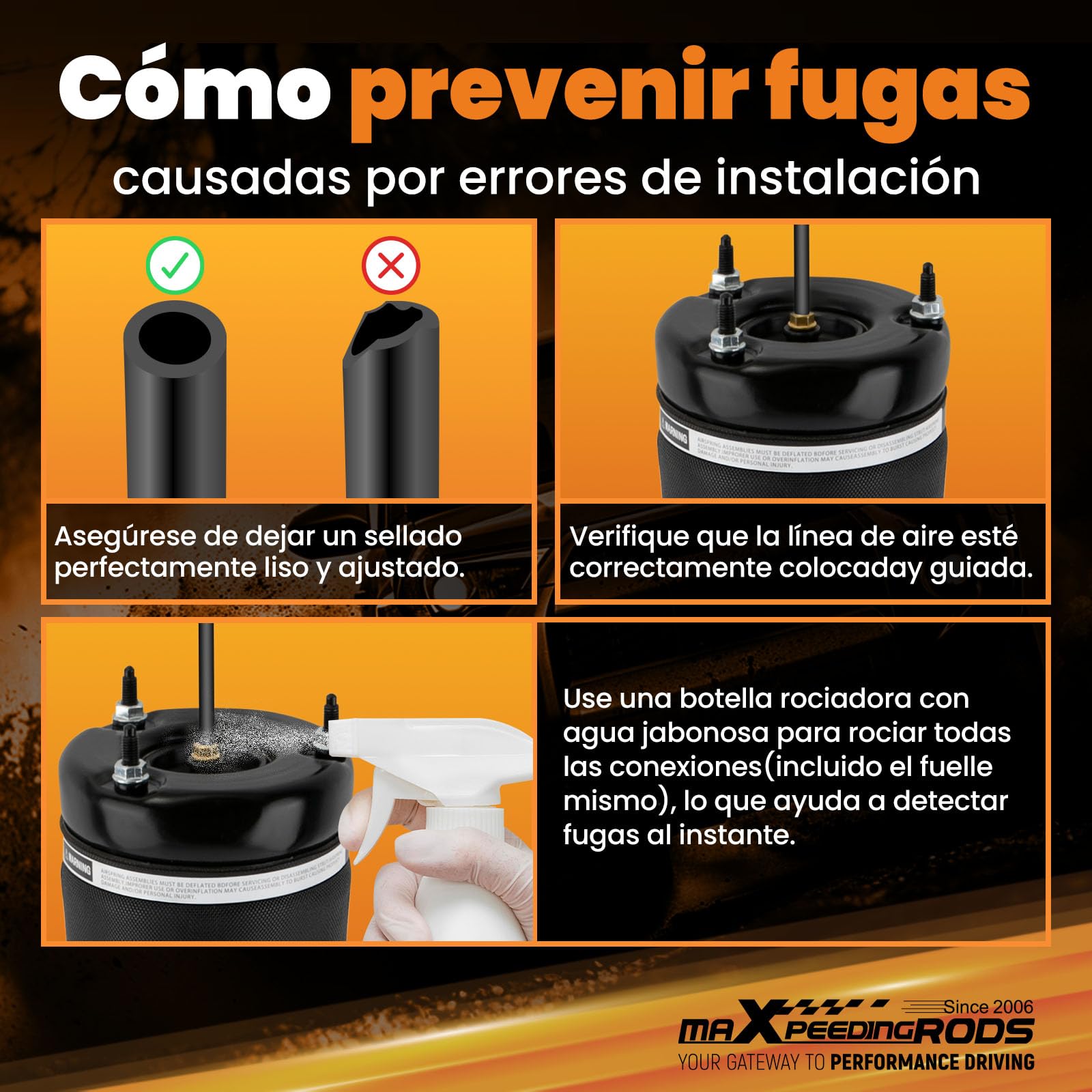 maXpeedingrods Trasero Resorte Suspensión de Aire 2PCS para Mercedes-Benz Clase ML GL W164/X16