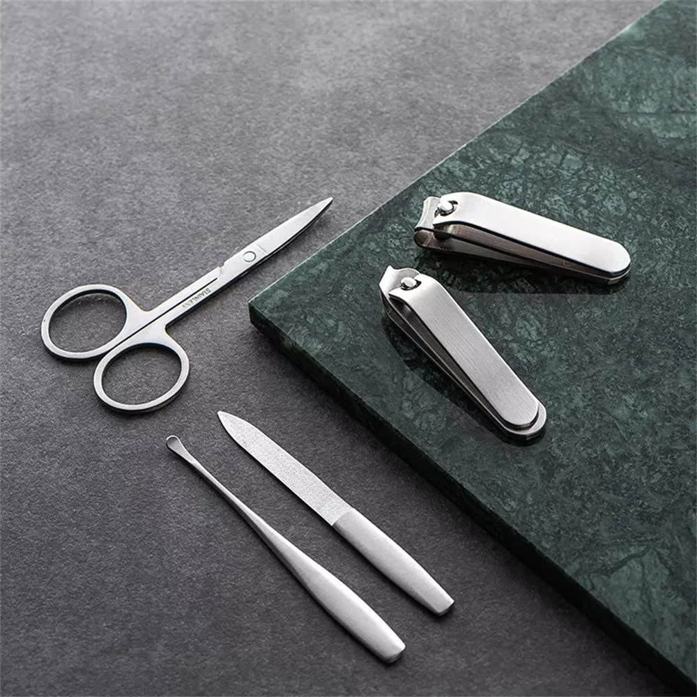 Kit de manucure pour Ongles, Ciseaux Professionnels en Acier Inoxydable, kit de toilettage, Outils pour cuticules, Coupe-Ongles, étui
