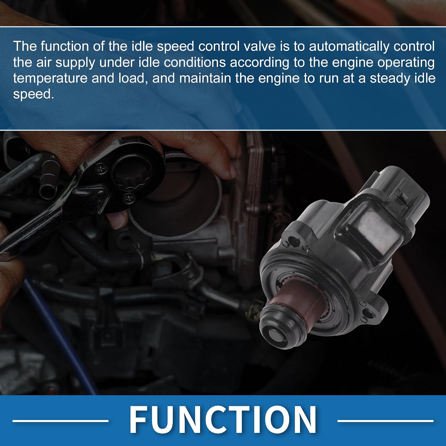 Car Idle Air Control Valve for Chrysler Sebring 2001-2005, for Dodge Stratus 2001-2005 Replace No.MD628117 IACV Idle Motor Idle Air Control Valve