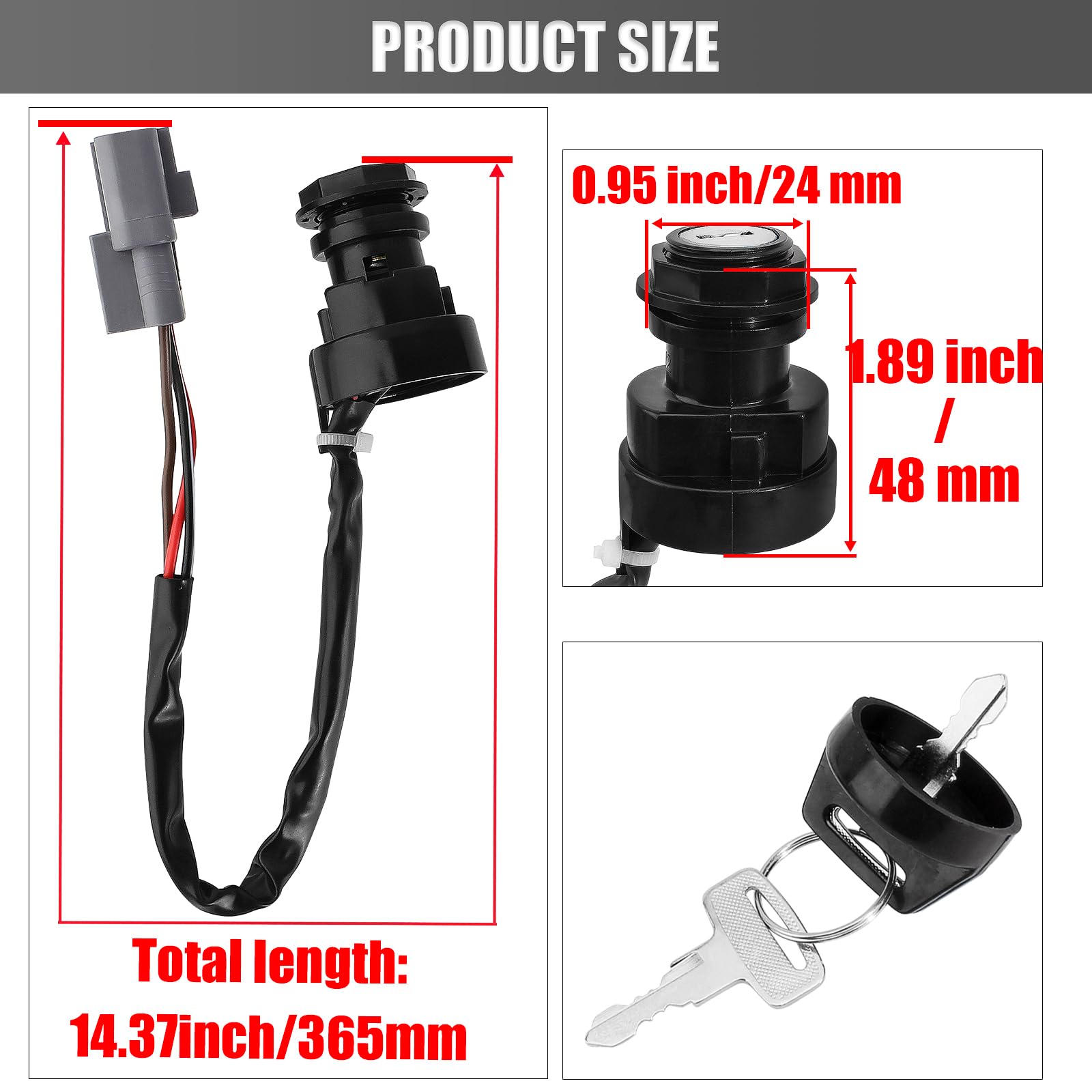 Ignition Key Switch For Yamaha Big Bear 400 YFM400 YFM 400 4X4