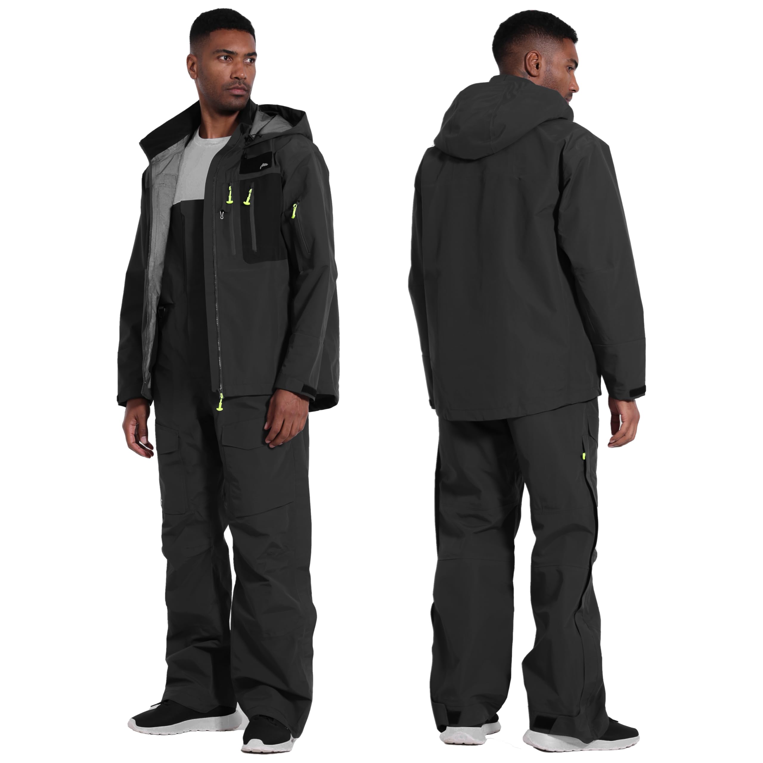 Combinaison De Pluie Bass Pro Shops - Veste + Pantalon Salopette Taille L Vert Sarcelle - Occasion