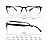 OLOMEE Large Reading Glasses Men Blue Light Blocking Oversized Wide Readers +0.50 Matte Square Cheaters W/Big Head/Large Face