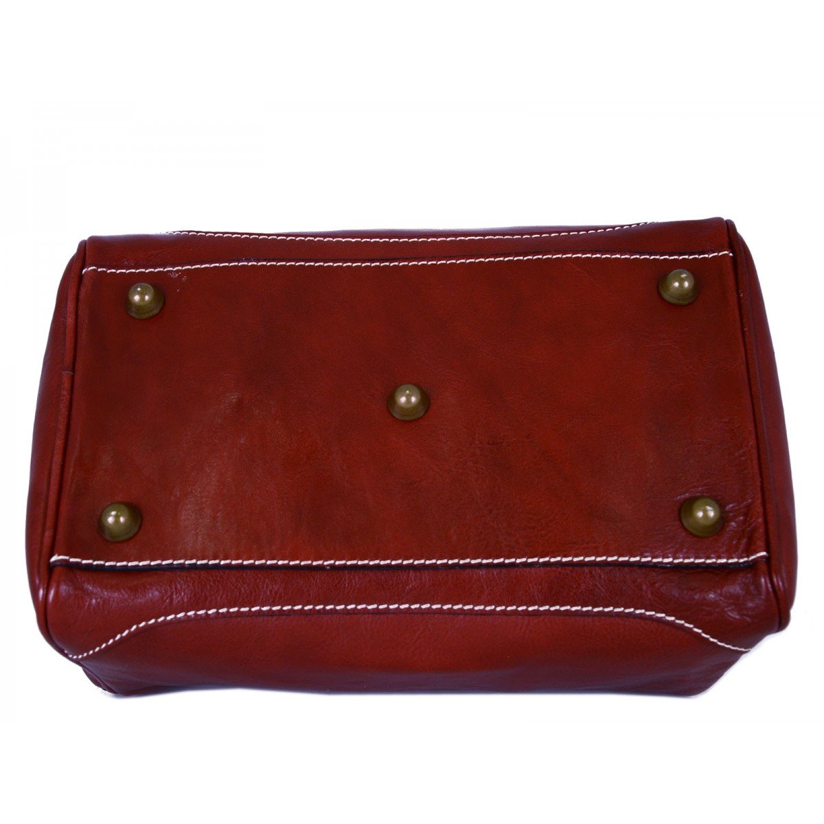 Dream Leather Bags Made in Italy toskanische echte Ledertaschen Leder Arzttasche, 2 Seitentaschen Farbe Rot - Italienische Lederwaren - Aktentasche