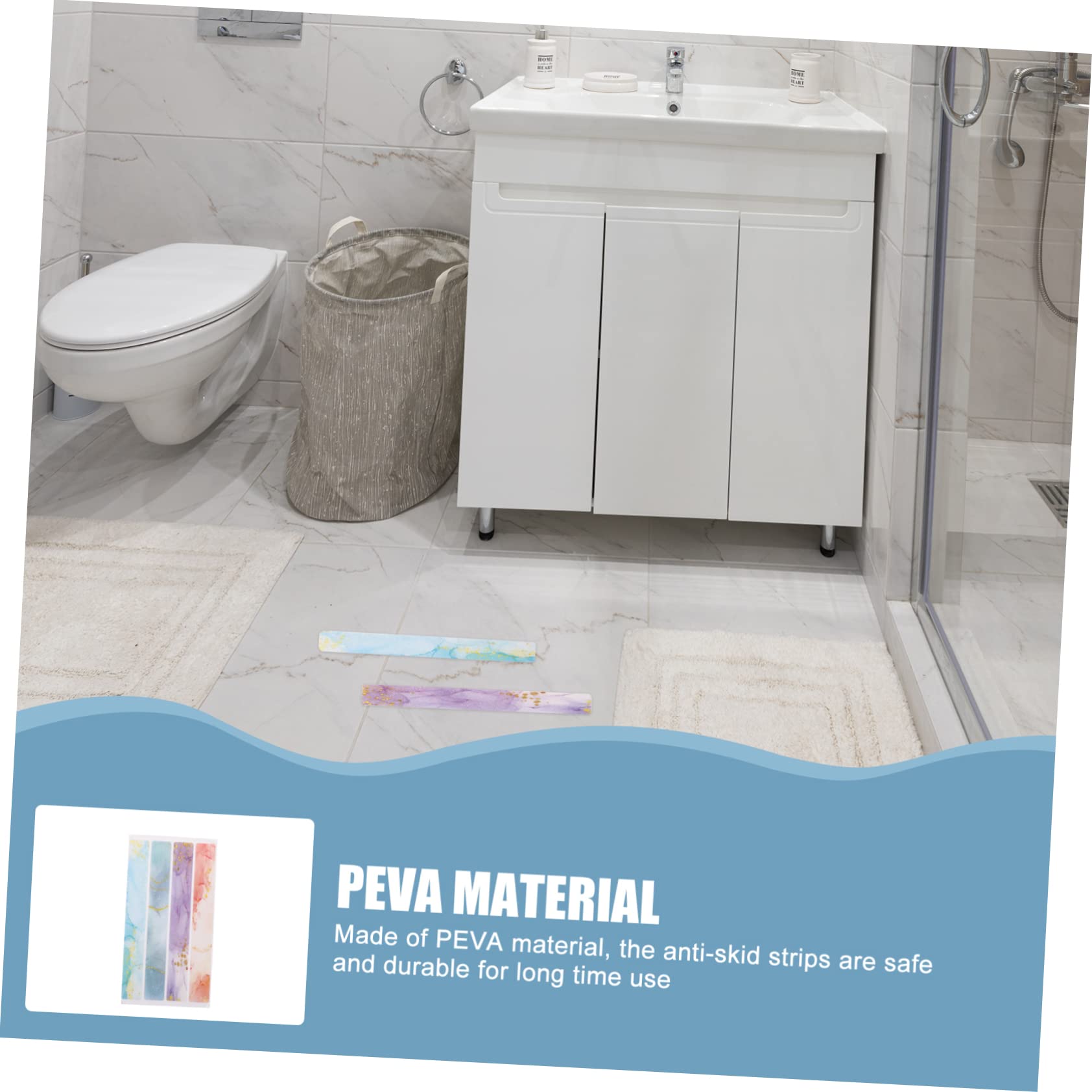 MAGICLULU 3 Set di Strisce Adesive Antiscivolo per Vasca da Bagno Colorate - Adesivi per La Sicurezza del Bagno Pezzi * 3