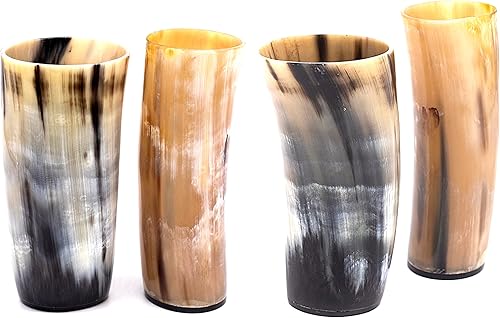 Miniatura 8 de Juego de 4 tazas de cuerno vikingo - Cuernos vikingos para beber