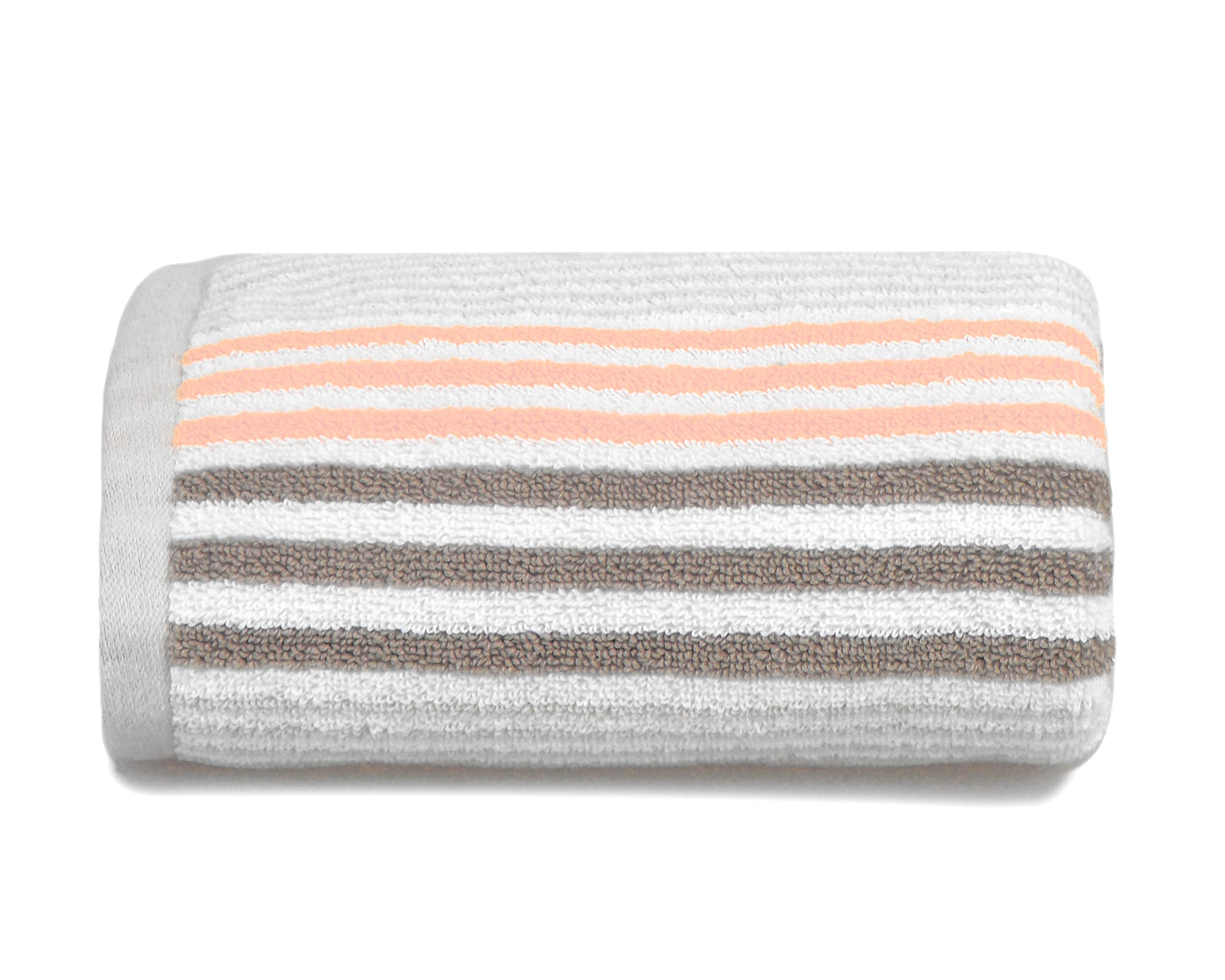 Allure Bath Fashions Blush Merlin Hand Towel, Striped (50Cm X 90Cm) Supersoft, Machine Washable 550Gsm - Fully Guaranteed