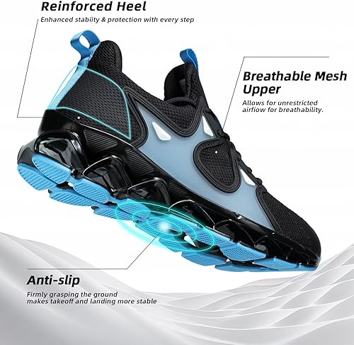 Miniatura 6 de Zapatillas de correr para hombre Blade Fashion Sneakers Casual Slip on Tenis Caminar Atlético Deportivo Zapatillas Zapatillas para Hombre