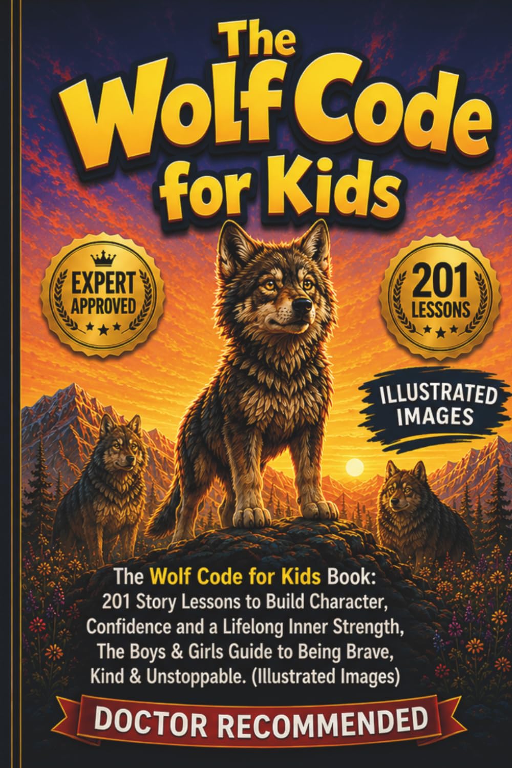 The Wolf Code for Kids Book: 201 Story Lessons to Build Character, Confidence and a Lifelong Inner Strength, The Boys & Girls Guide to Being Brave, Kind & Unstoppable (Illustrated Images)