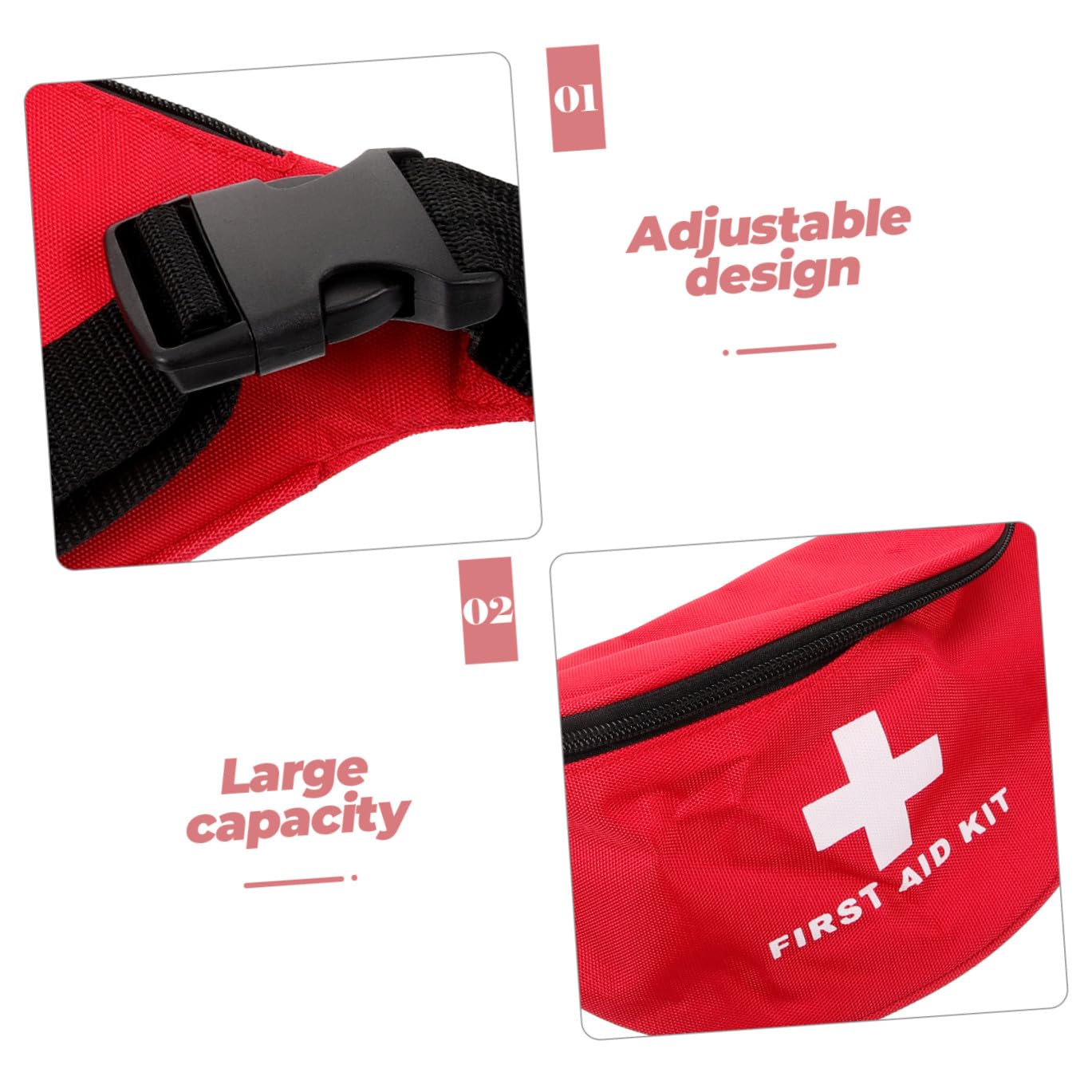 Toddmomy 8pezzi Borsa Porta Medicinali Da Viaggio Capacità Per Auto e Attività All Aperto Di Pronto Soccorso Per Emergenze