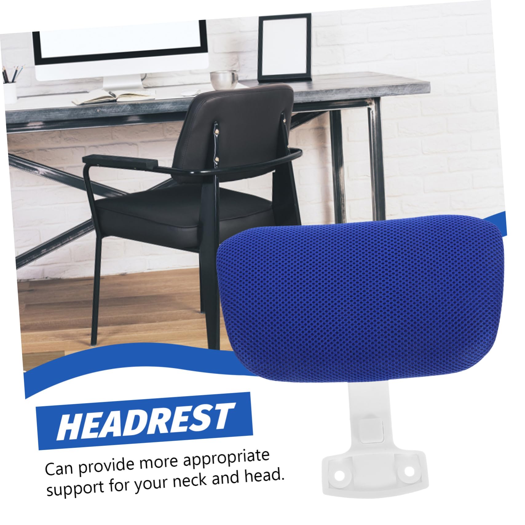 Cojín Reposacabezas Ajustable para Sillas De Oficina Soporte Ergonómico para Cuello y Cabeza Compatible Diversos Modelos Funda y Fácil Instalación