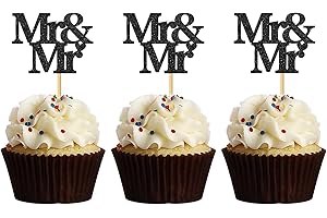 Mr & Mr Cupcake Toppers: A Radiant Accent for Gay Pride and Wedding Celebrations