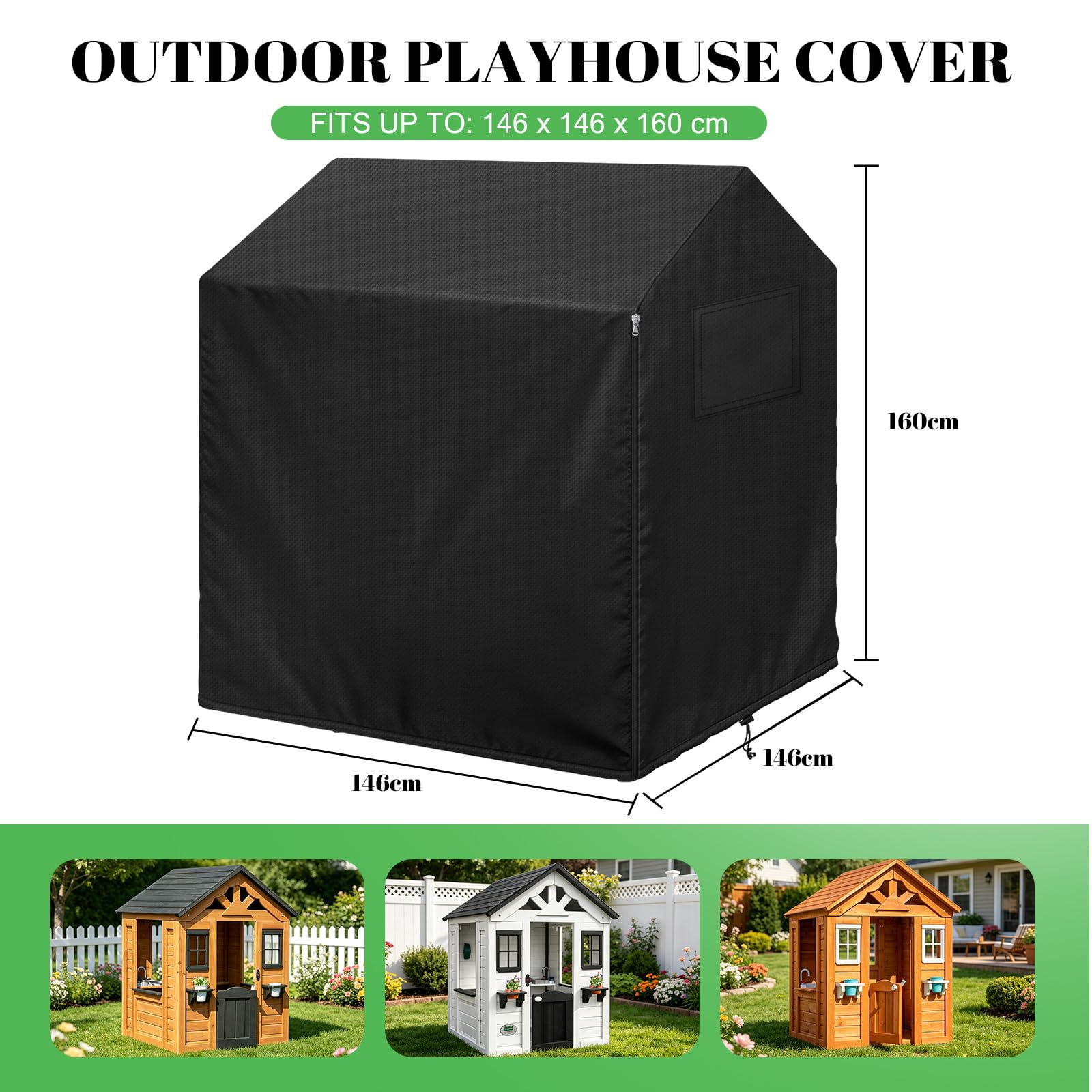 Smoby Abdeckung Spielhaus 600D Wasserdicht Winddicht UV-beständig L145xW145xH160cm