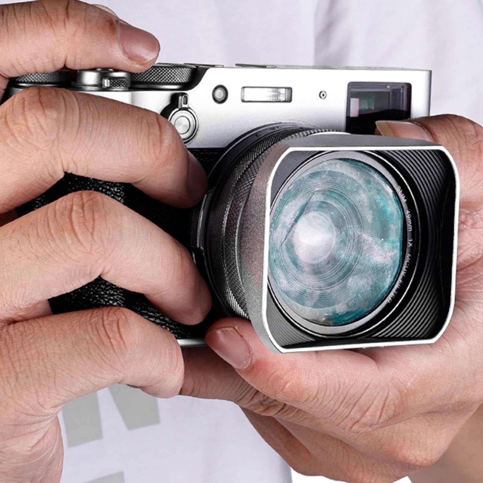 Paraluce per obiettivo professionale per fotografia X100V X100T/ X100VI riduce al minimo e migliora i paraluce quadrati Claritys